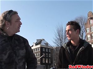 towheaded amsterdam escort cumsprayed by customer