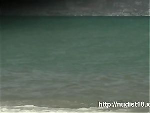 naturist beach voyeur shoots nude babes sunbathing