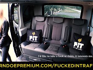 penetrated IN TRAFFIC - Deep backseat fuck-a-thon for cheeky ginger